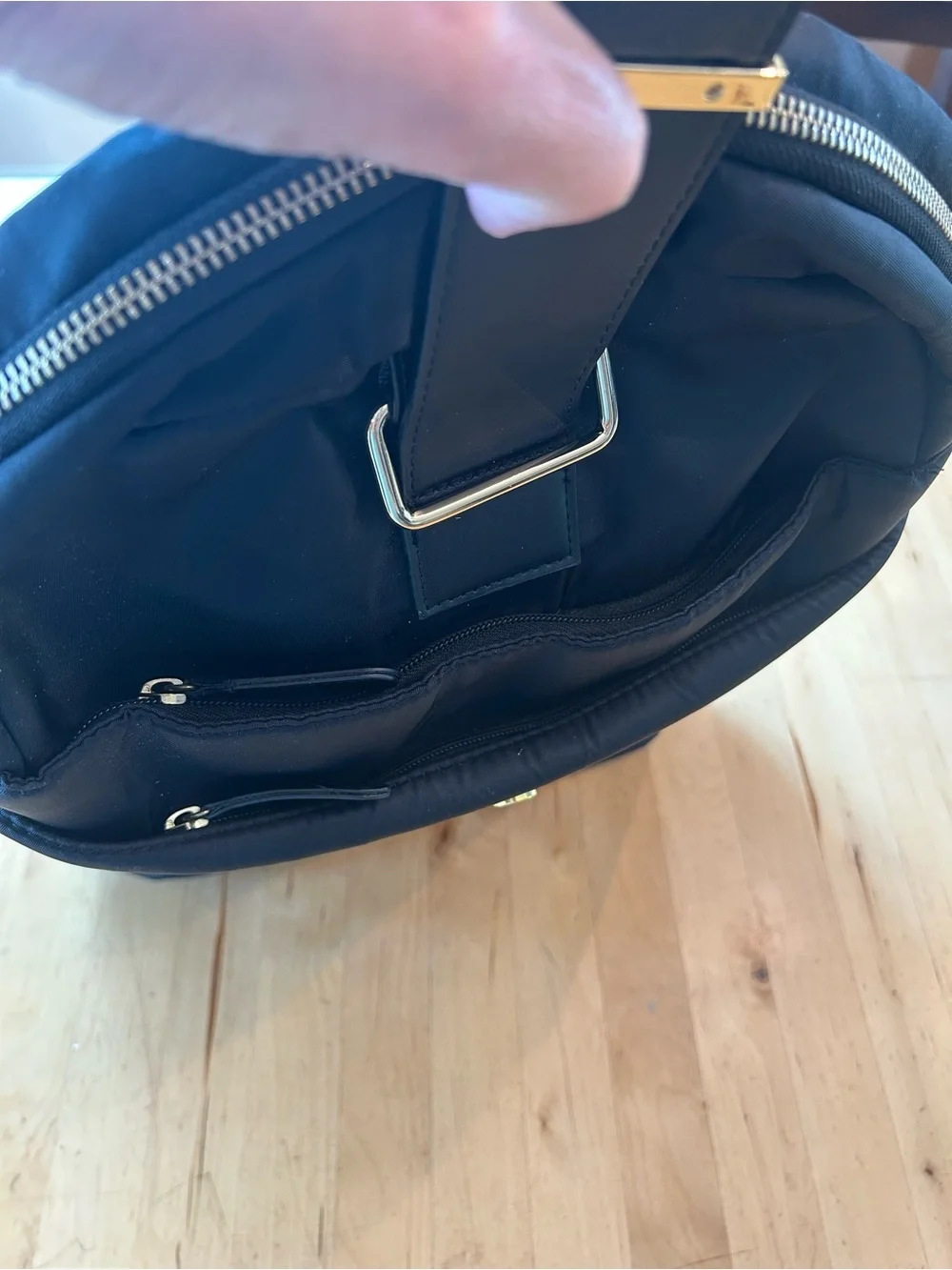 SwissGear Alexa 16” Laptop Backpack Black Gold Hardware Travel Bag School